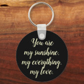 Elegante Golflorale Tulip Blume Golden Black Schlüsselanhänger (Rückseite)