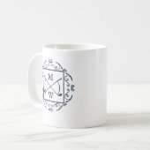 Elegante Golfschläger-Monogramm Kaffeetasse (Vorderseite Links)