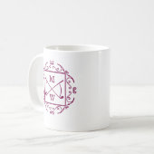 Elegante Golfschläger-Monogramm Kaffeetasse (Vorderseite Links)
