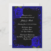 Elegante Goth Blue Rose Probe Dinner Einladung (Vorderseite)