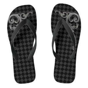 Elegante Goth-Schwung-Design-Flip-Flops Badesandalen