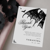 Elegante Gothic Baby Shower Dankeschön Card Dankeskarte