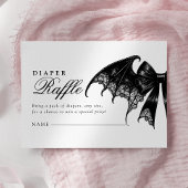 Elegante Gothic Baby Shower Diaper Raffle Card Begleitkarte