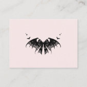 Elegante Gothic Baby Shower Diaper Raffle Card Begleitkarte (Rückseite)