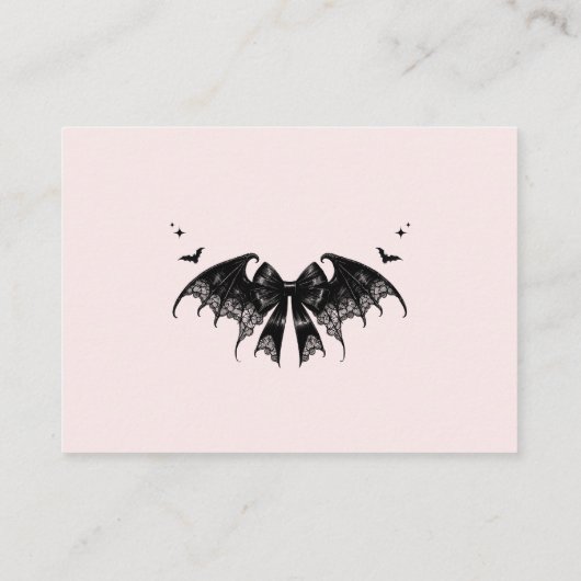 Elegante Gothic Baby Shower Diaper Raffle Card Begleitkarte (Rückseite)