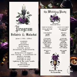 Elegante Gothic Candle Deep Amethyst Lila Rose