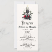 Elegante Gothic Candlestick Crimson Cherry Rose (Vorderseite)