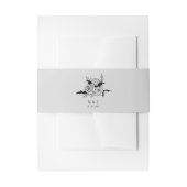 Elegante Gothic Floral Gray Wedding Einladungsbanderole (Vorderseite Beispiel)
