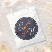 Elegante Gothic Floral Monogram Gastgeschenk Hochz Geschenktütchen (Ausgeschnitten)