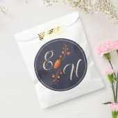 Elegante Gothic Floral Monogram Gastgeschenk Hochz Geschenktütchen (Versiegelt)