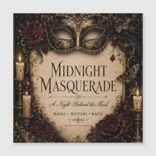 Elegante Gothic Halloween-Dinnerparty Magnetkarte