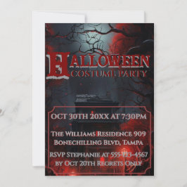 Elegante Gothic Halloween-Kostüm-Trend-Party 🎃 Einladung