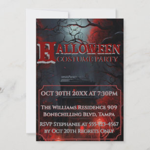 Elegante Gothic Halloween-Kostüm-Trend-Party 🎃 Einladung