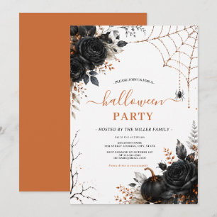 Elegante Gothic Halloween-Party Einladung