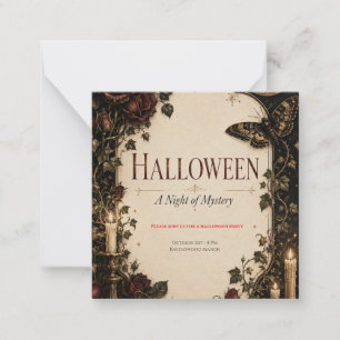 Elegante Gothic Halloween-Party-Feier Mitteilungskarte