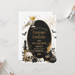 Elegante Gothic Halloween-Party-Geburtstag Einladung
