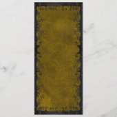 Elegante Gothic-Hochzeitsmenü Menükarte (Rückseite)