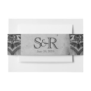 Elegante Gothic Lace Posh Wedding Bly Band