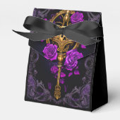 Elegante Gothic Lock und Key Wedding Geschenkschachtel (Vorderseite)