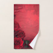 Elegante Gothic Red Roses Badhandtuch Set (Handtuch)
