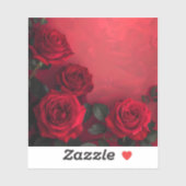 Elegante Gothic rote Rosen Aufkleber (Blatt)