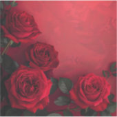 Elegante Gothic rote Rosen Aufkleber (Vorderseite)