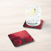 Elegante Gothic rote Rosen Getränkeuntersetzer (Rechte Seite)