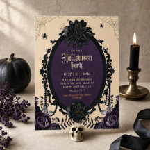 Elegante Gothic-Schwarze-Blumen-Erwachsene-Hallowe