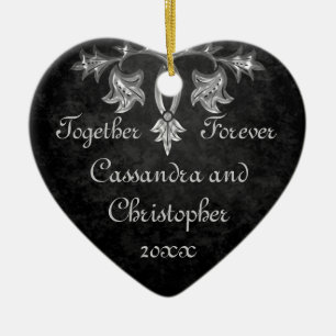 Elegante gotische dunkle Romantik für immer Keramikornament