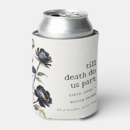 Elegante Gotische Dunkle Wasserfarbe Schwarze Rose Dosenkühler