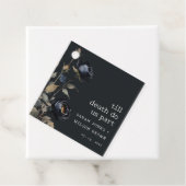 Elegante Gotische Dunkle Wasserfarbe Schwarze Rose Geschenkanhänger (Beispiel)