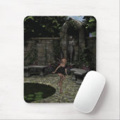 Elegante gotische Fee im Sommer-Garten Mousepad (Mit Mouse)