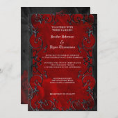 Elegante gotische Halbzeitschrift Hochzeit Einladu Einladung (Vorne/Hinten)