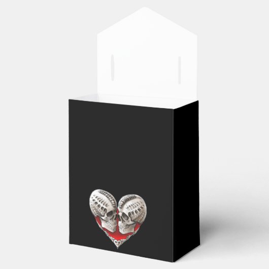 Elegante gotische Halloween-Gastgeschenk Hochzeit Geschenkschachtel (Geöffnet)