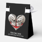 Elegante gotische Halloween-Gastgeschenk Hochzeit Geschenkschachtel (Rückseite)