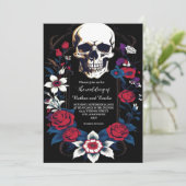 Elegante Gotische Hochzeit Einladung (Stehend Vorderseite)