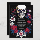 Elegante Gotische Hochzeit Einladung (Vorne/Hinten)