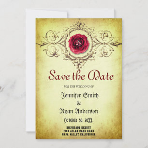 Elegante gotische Hochzeit Save-the-Date-Einladung Einladung