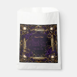 Elegante Gotische Lila und Schwarze Hochzeit Geschenktütchen