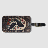 Elegante gotische Ravens mit Rose Gepäckanhänger (Vorderseite (Horizontal))