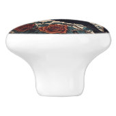 Elegante gotische Ravens mit Rose Keramikknauf (Seitenansicht)