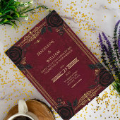 Elegante Gotische Romantik Hochzeit Einladung