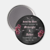 Elegante gotische Rose Speichern des Datumsmagnete Magnet (Vorderseite/Rückseite)