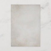 Elegante gotische Wasserfarben Blumenzwiebeldetail Begleitkarte (Rückseite)