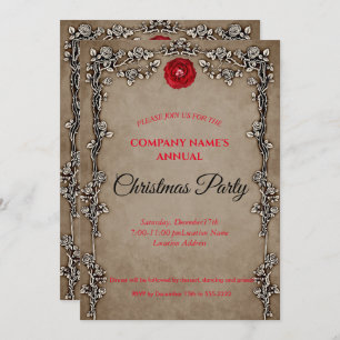 Elegante Gotische Weihnachtsfeiertage Party Einlad Einladung