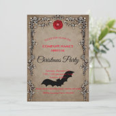 Elegante Gotische Weihnachtsfeiertage Party Einlad Einladung (Stehend Vorderseite)