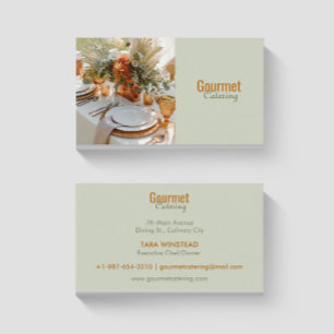 Elegante Gourmet Catering Business Card Visitenkarte