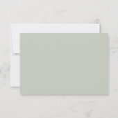 Elegante Grace Eucalyptus Sage Wedding RSVP Card (Rückseite)