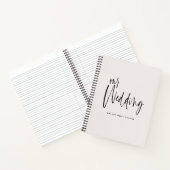 Elegante Graceful Script Ecru Hochzeitspläne Notizblock (Innenseite)