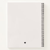 Elegante Graceful Script Ecru Hochzeitspläne Notizblock (Rückseite)